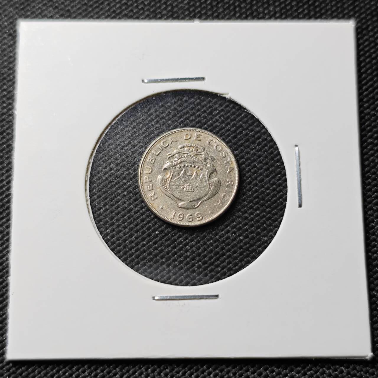 KK钱币收藏小铺   第403期 2月预留时间 周末发货 1969哥斯达黎加5分