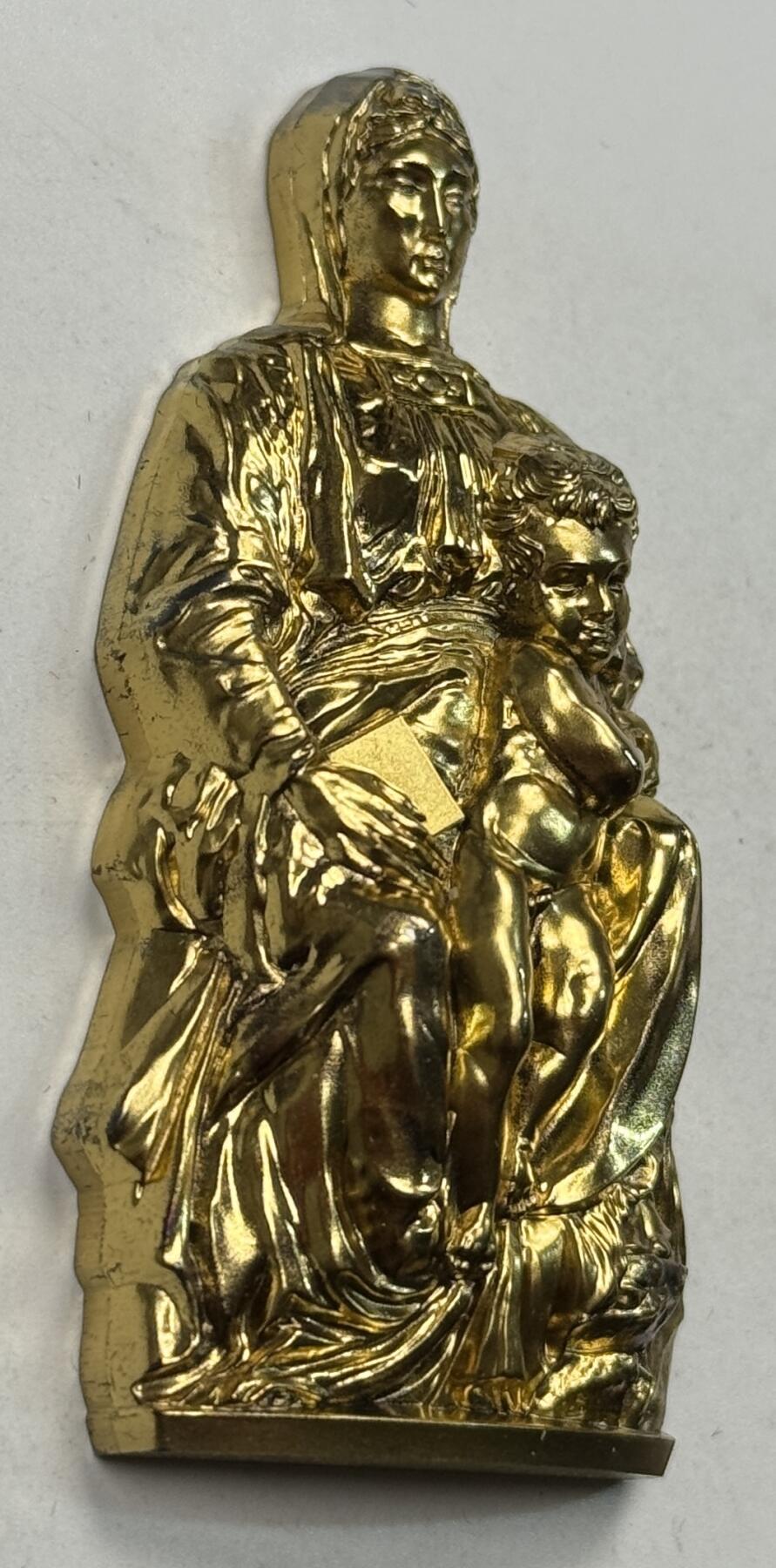 S&S Numismatic世界钱币-拍卖 第121期  库克2020年 布鲁日圣母玛利亚（米开朗基罗）20元镀金立体银币 3盎司999银 发行量：501 盒证齐全