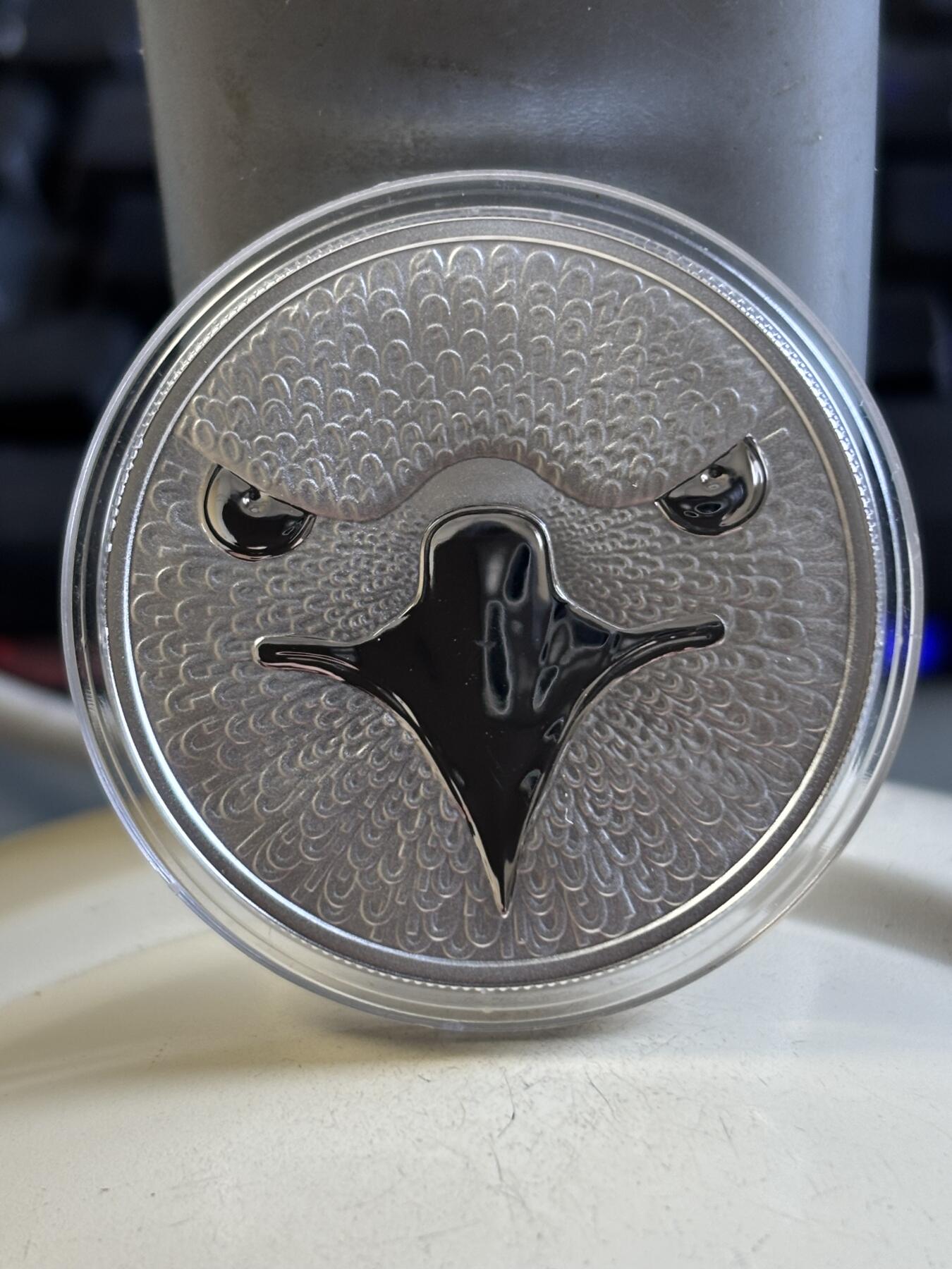 第192期拍卖 比特B发行5周年雄鹰鹰击长空1盎司银币无密钥版，999银