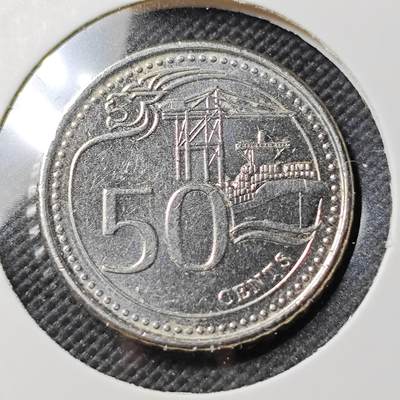 KK钱币收藏小铺   第403期 2月预留时间 周末发货 - 2018新加坡50分