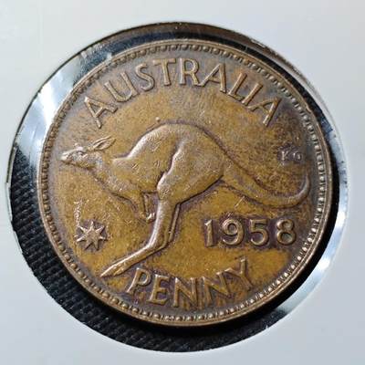 KK钱币收藏小铺   第402期 2月预留时间 周末发货 -  1958澳大利亚1便士铜币