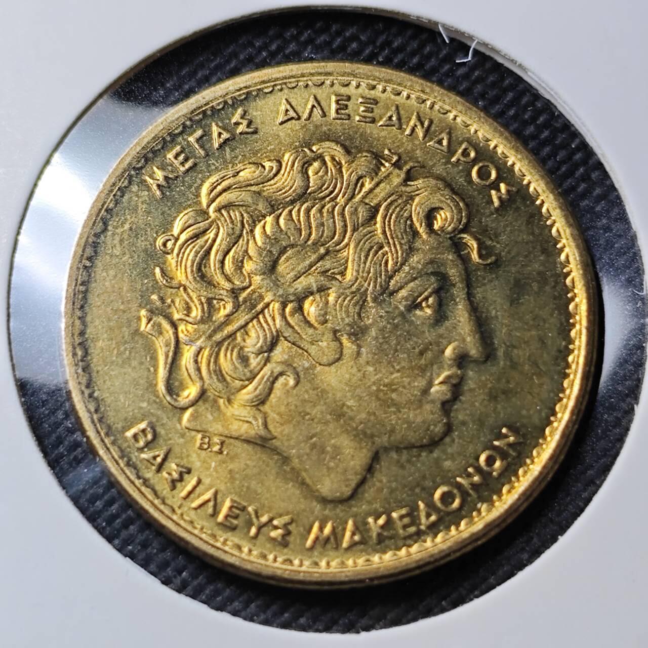 KK钱币收藏小铺   第403期 2月预留时间 周末发货  希腊100德拉克马 好品