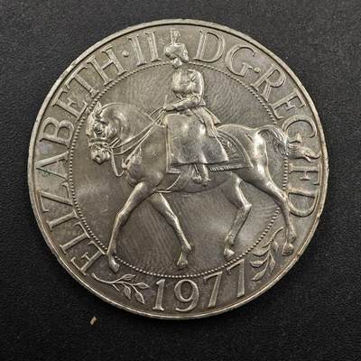 【淘币小摊】实时拍第八百七十七拍   散币场    每周一统一发货 - 英国1977年女王登基银禧克朗纪念币