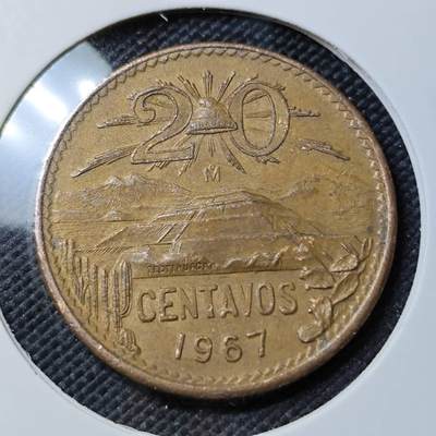 KK钱币收藏小铺   第403期 2月预留时间 周末发货 -  1967墨西哥20分铜币