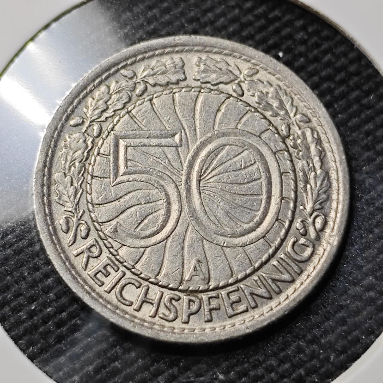 KK钱币收藏小铺   第402期 2月预留时间 周末发货  德国50芬尼镍币