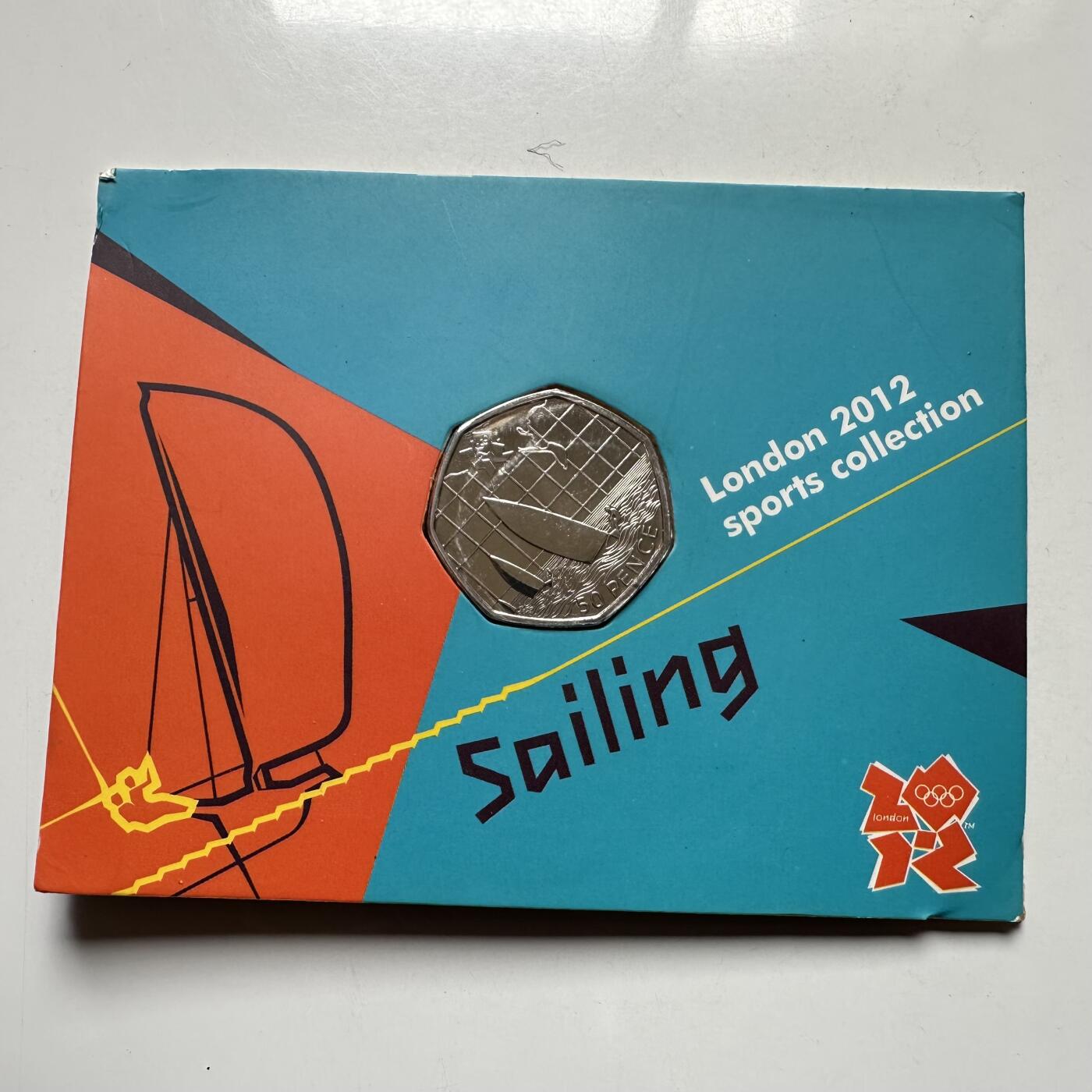 🌹外币初藏🌹🐯2026年第26场  各国纪念币专场 每周二四六晚8️⃣点 接代拍 英国2011年伦敦奥运会帆船50便士纪念币