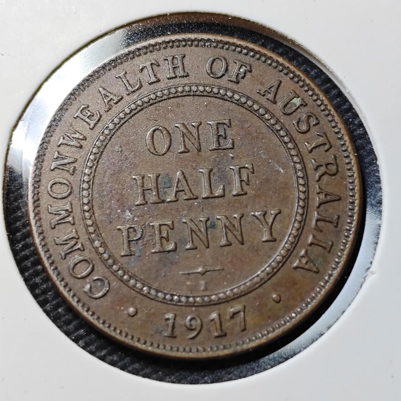 KK钱币收藏小铺   第402期 2月预留时间 周末发货 1917 澳大利亚1便士铜币
