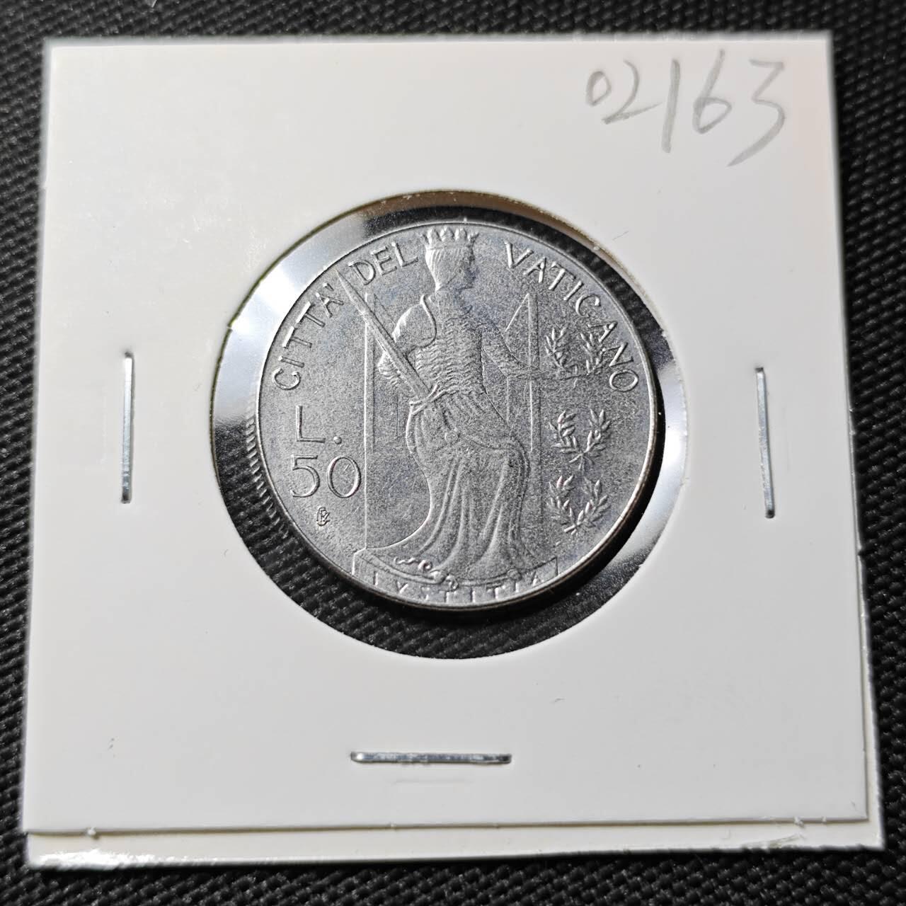 KK钱币收藏小铺   第402期 2月预留时间 周末发货  梵蒂冈50里拉