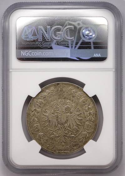观钱近现代机制币拍卖No.003  奥匈帝国 1900 年弗朗茨・约瑟夫一世 5 克朗银币 NGC AU55