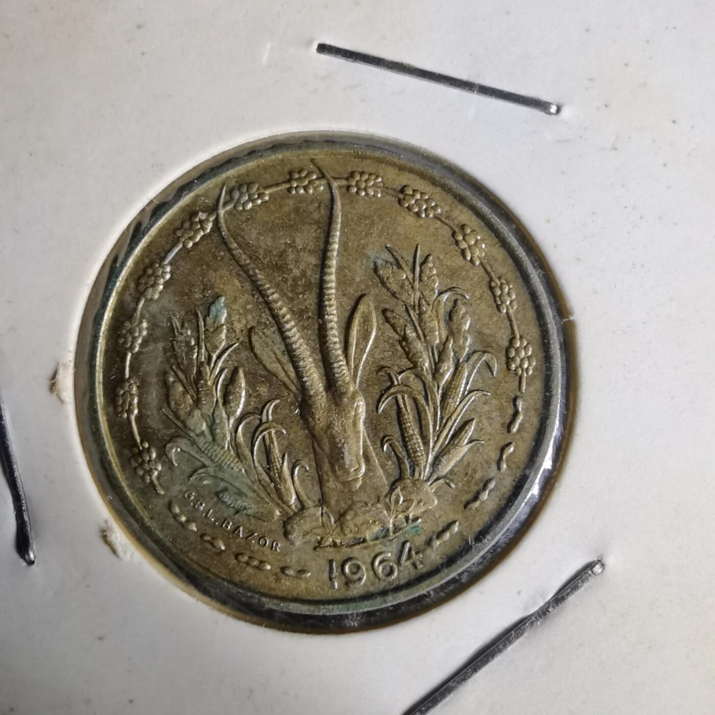 沼泽如烟--第1014场 西非1964年10法郎