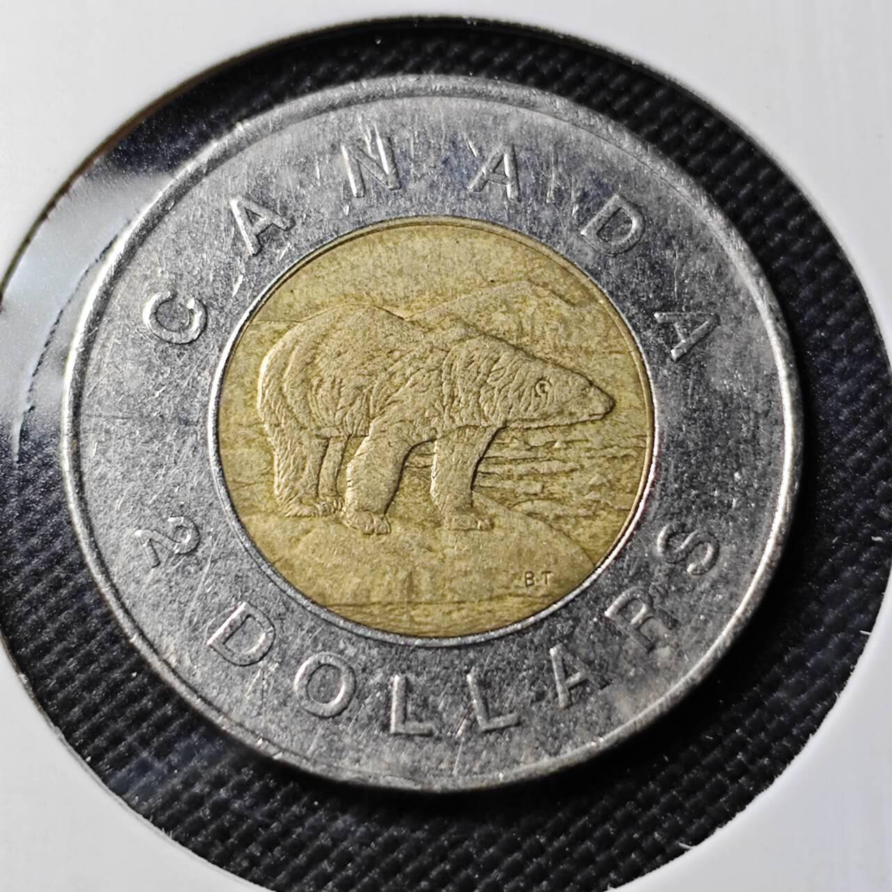 KK钱币收藏小铺   第402期 2月预留时间 周末发货  加拿大2元