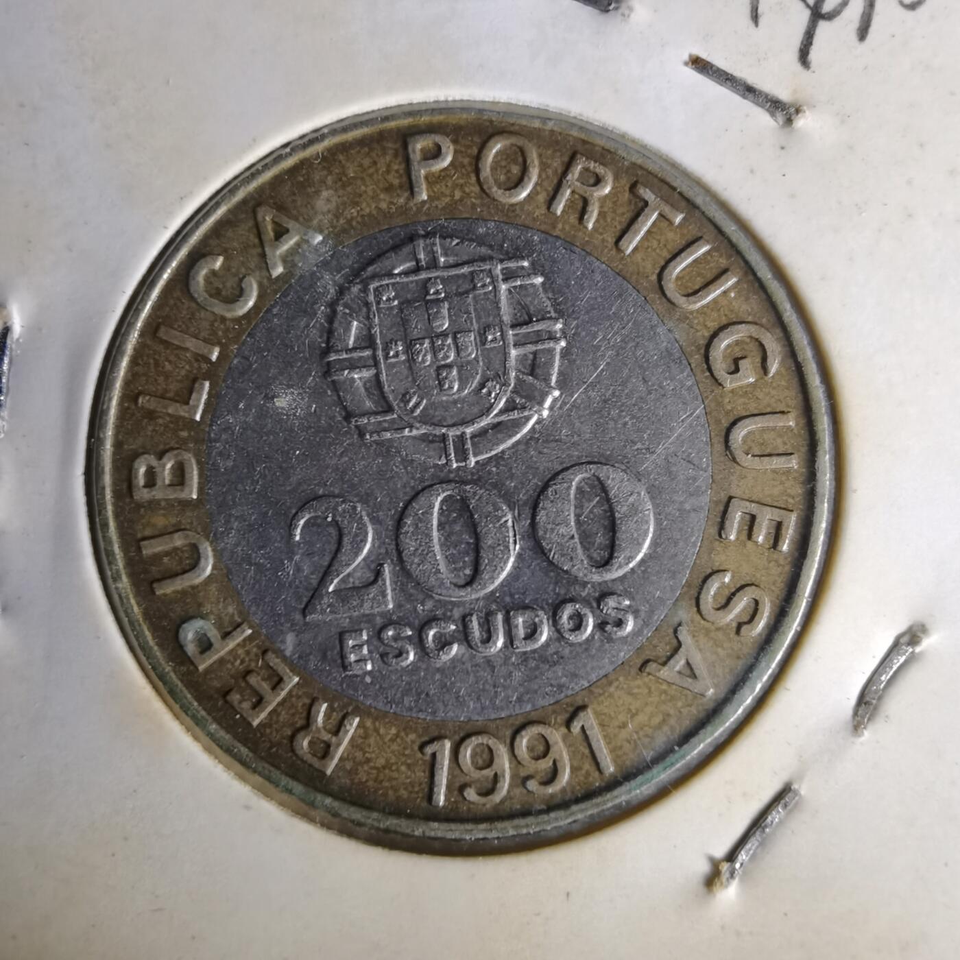 沼泽如烟--第1014场 葡萄牙1991年200埃斯库多