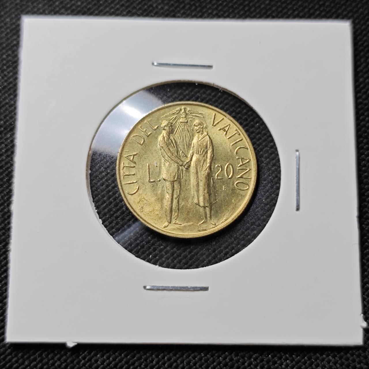KK钱币收藏小铺   第403期 2月预留时间 周末发货  梵蒂冈20里拉