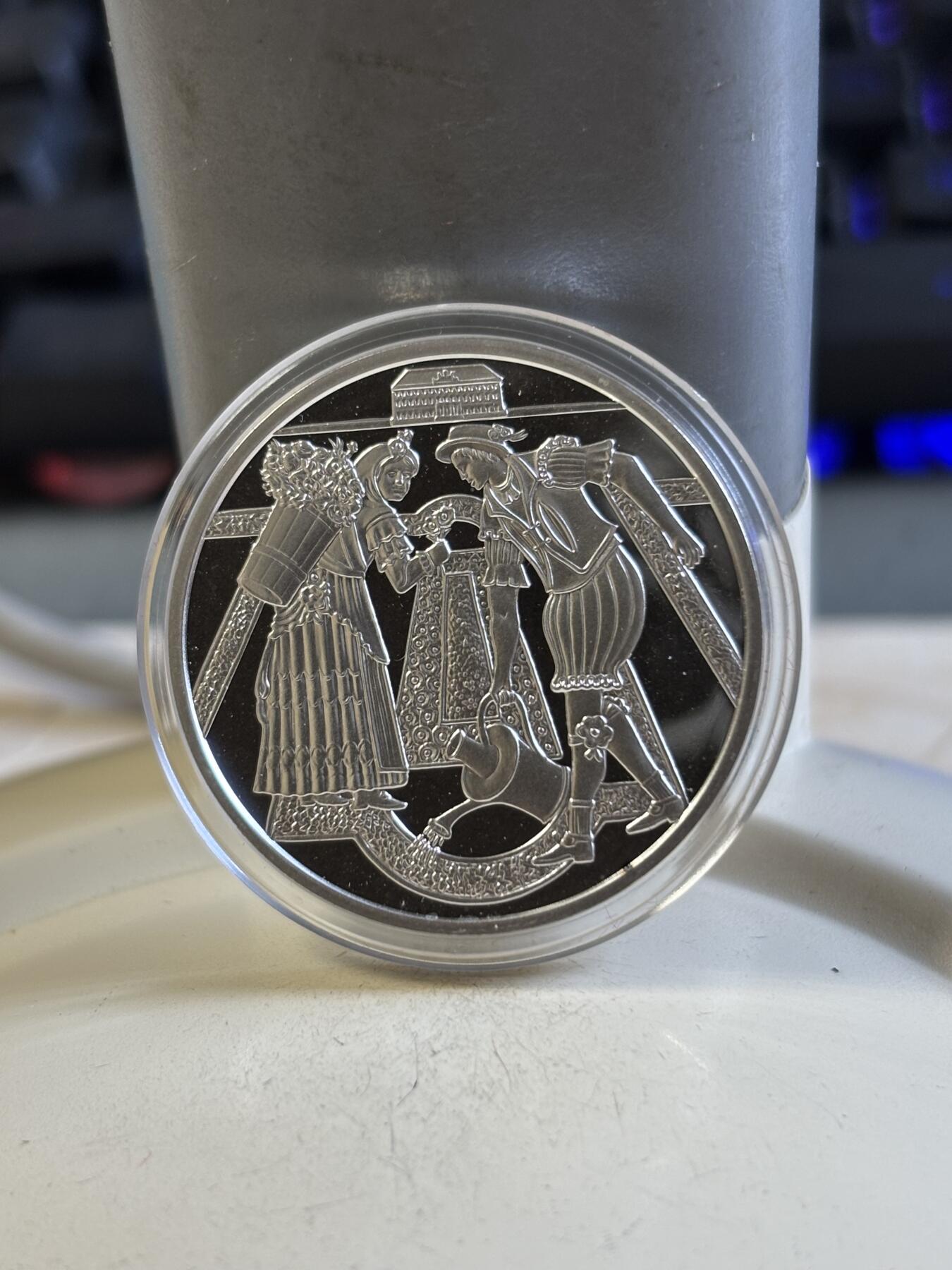 第193期拍卖 奥地利2003年发行施洛斯霍夫宫殿精制纪念银币，925银，16克