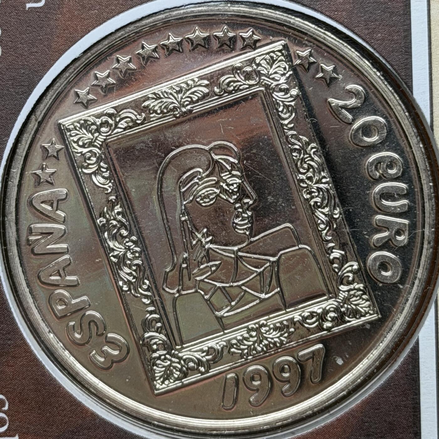 ＜星葵🌻钱币社＞硬币场·第71期·3月10日发货 〈邮币封·签名版〉西班牙1997年毕加索20欧元精制纪念币