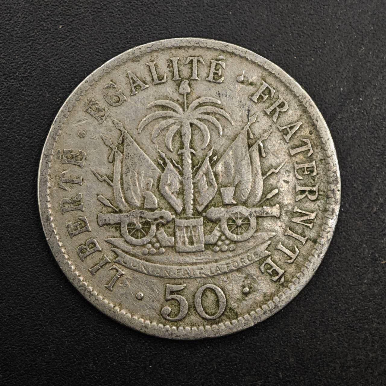 【淘币小摊】实时拍第八百七十七拍   散币场    每周一统一发货 海地1908年50分