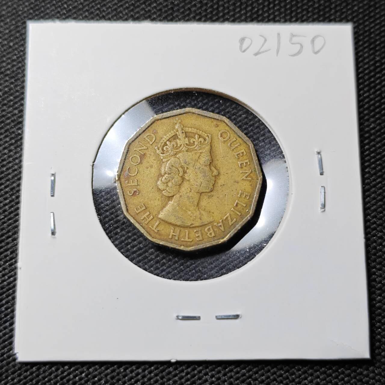 KK钱币收藏小铺   第402期 2月预留时间 周末发货  1963斐济3便士铜币