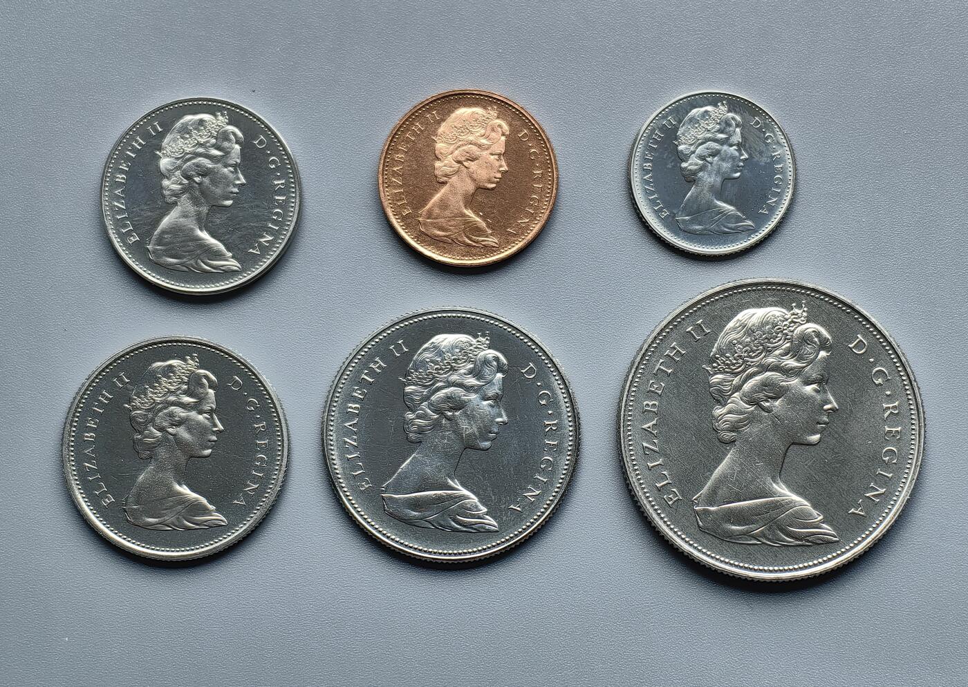 《崇甫堂》—外币小精品专场⑨ 加拿大1968年全套六枚组 KM#76.1