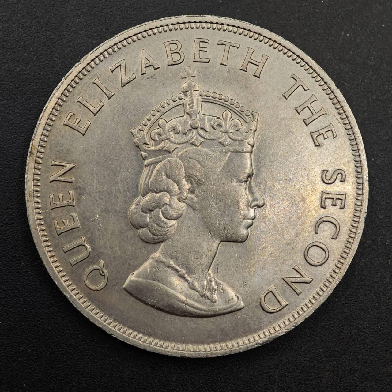 【淘币小摊】实时拍第八百七十七拍   散币场    每周一统一发货 泽西岛1966年5先令纪念币