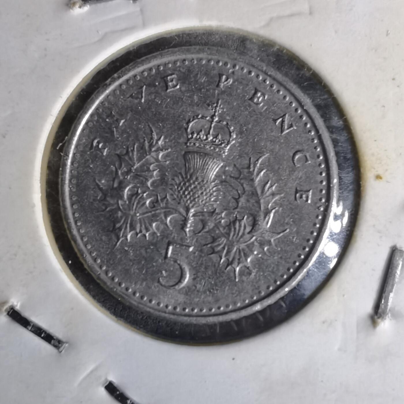 沼泽如烟--第1014场 英国1996年5便士