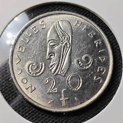 KK钱币收藏小铺   第402期 2月预留时间 周末发货 -  1967法属赫布里底20法郎