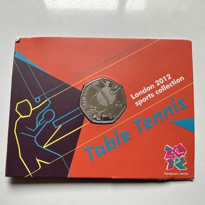 🌹外币初藏🌹🐯2026年第26场  各国纪念币专场 每周二四六晚8️⃣点 接代拍 - 英国2011年伦敦奥运会乒乓球50便士纪念币