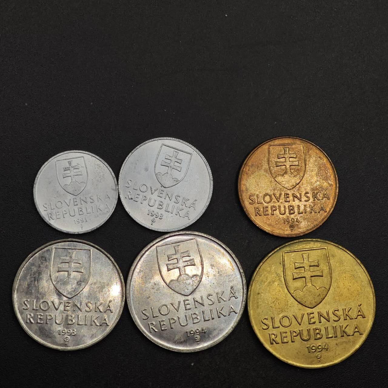 【淘币小摊】实时拍第八百七十七拍   散币场    每周一统一发货 斯洛伐克6枚