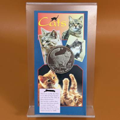 ＜星葵🌻钱币社＞硬币场·第71期·3月10日发货 - 马恩岛1991年挪威森林猫卡装1克朗纪念币