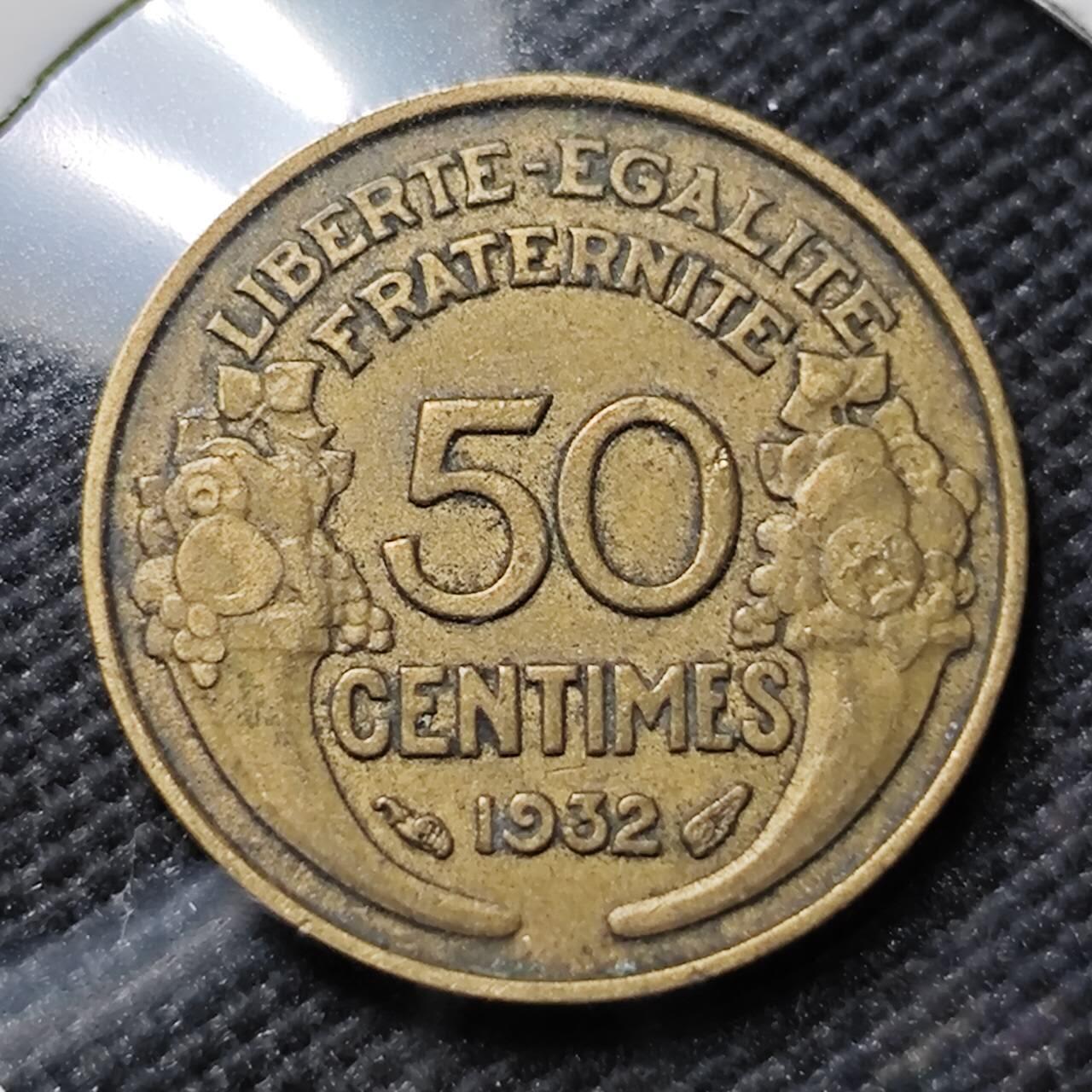 KK钱币收藏小铺   第403期 2月预留时间 周末发货  1932法国50分铜币