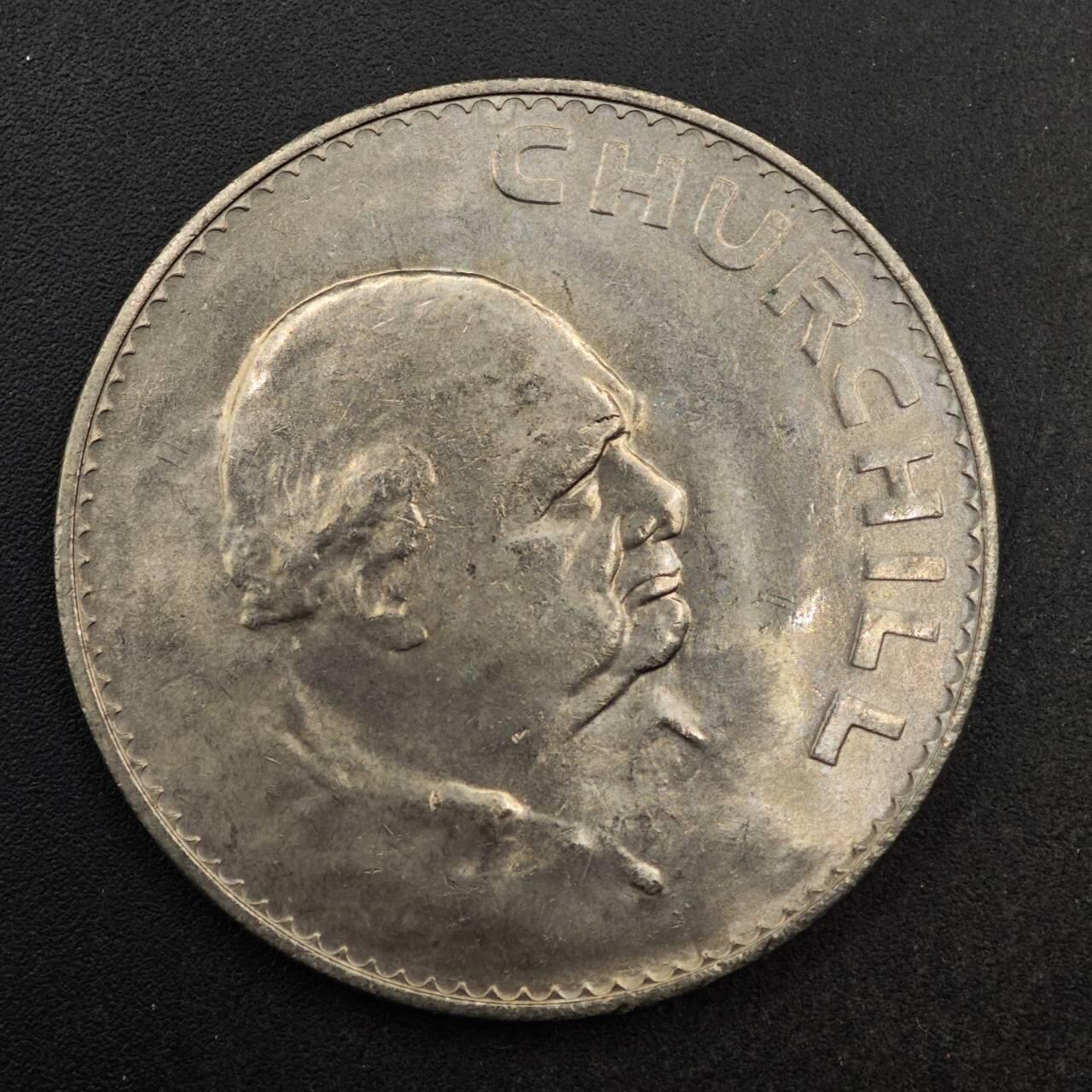 【淘币小摊】实时拍第八百七十七拍   散币场    每周一统一发货 英国1965年丘吉尔克朗纪念币