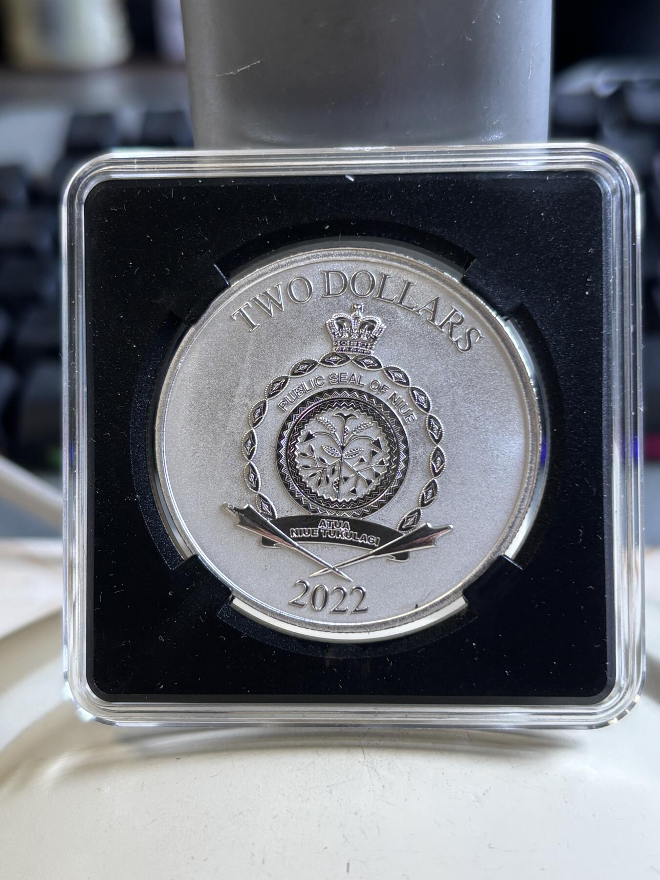 第192期拍卖 纽埃2022年星球大战格罗古1盎司纪念银币，999银