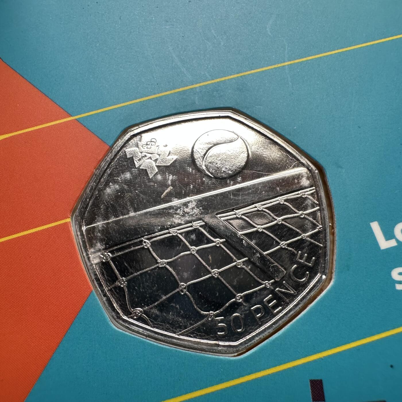 🌹外币初藏🌹🐯2026年第26场  各国纪念币专场 每周二四六晚8️⃣点 接代拍 英国2011年伦敦奥运会 网球50便士纪念币