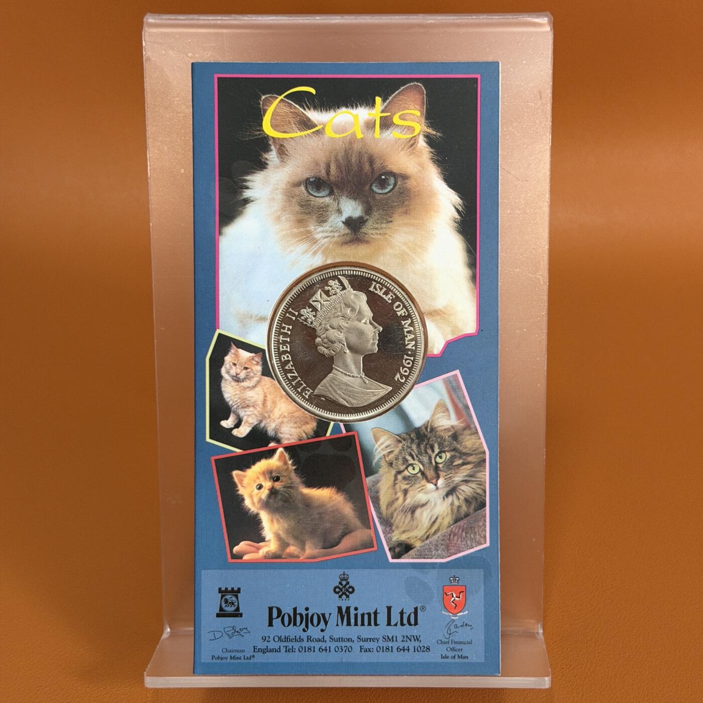 ＜星葵🌻钱币社＞硬币场·第71期·3月10日发货 马恩岛1992年暹罗猫卡装1克朗纪念币