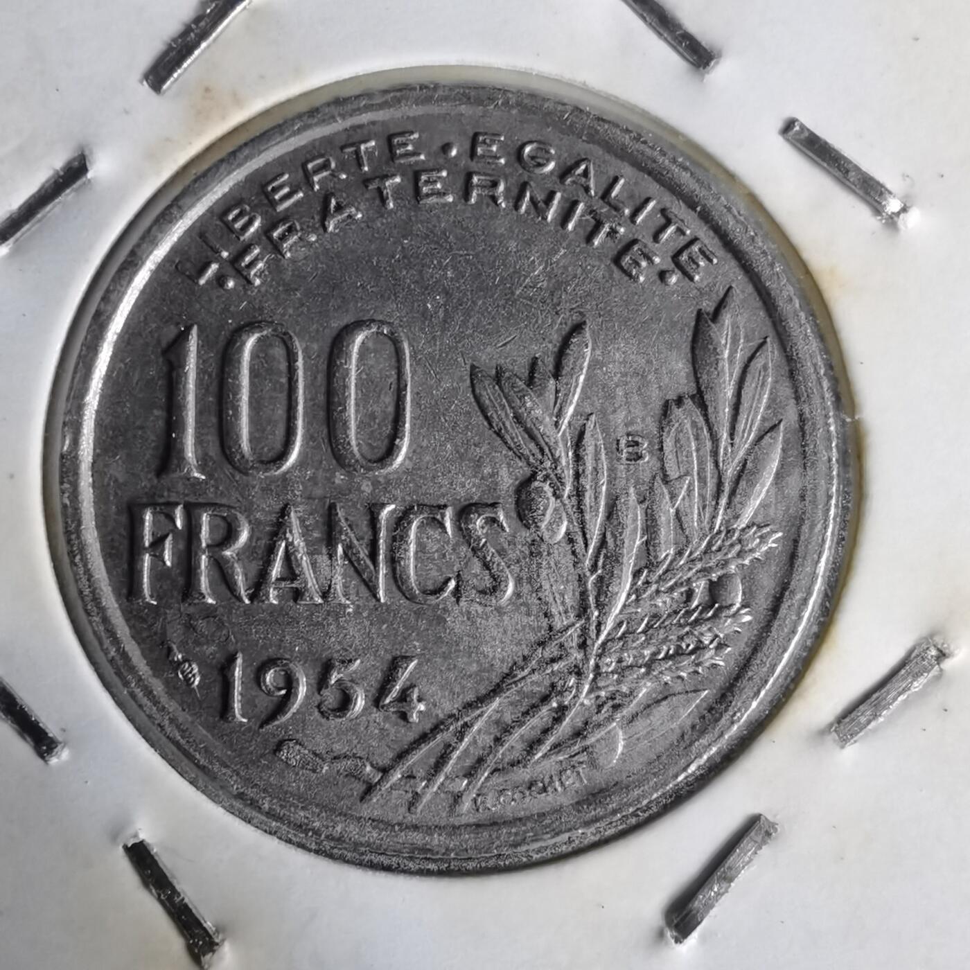 沼泽如烟--第1014场 法国1954年100法郎