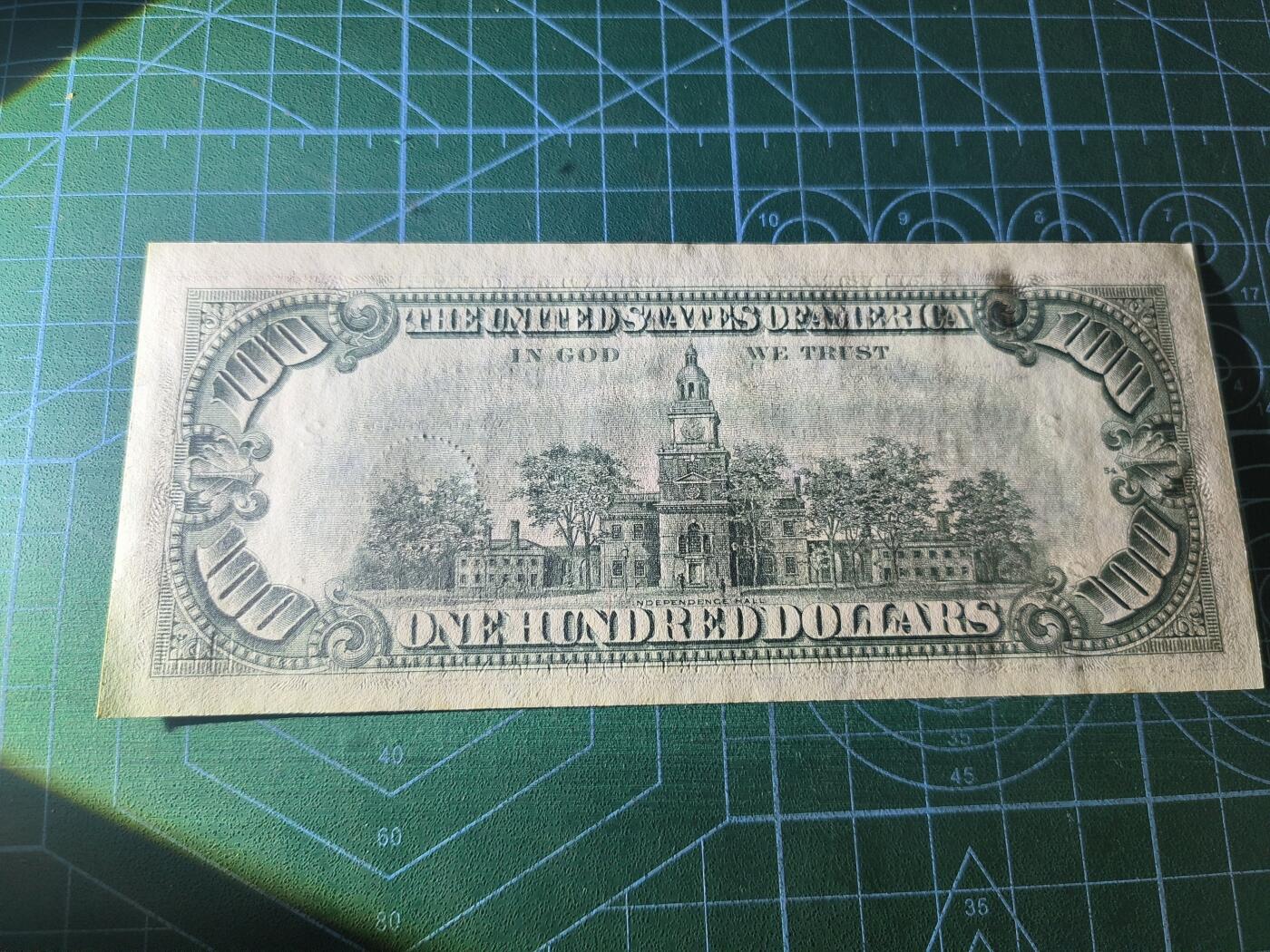 世界靓号纸钞第八十二期 1977年美国100美元 小头美元 品相如图
