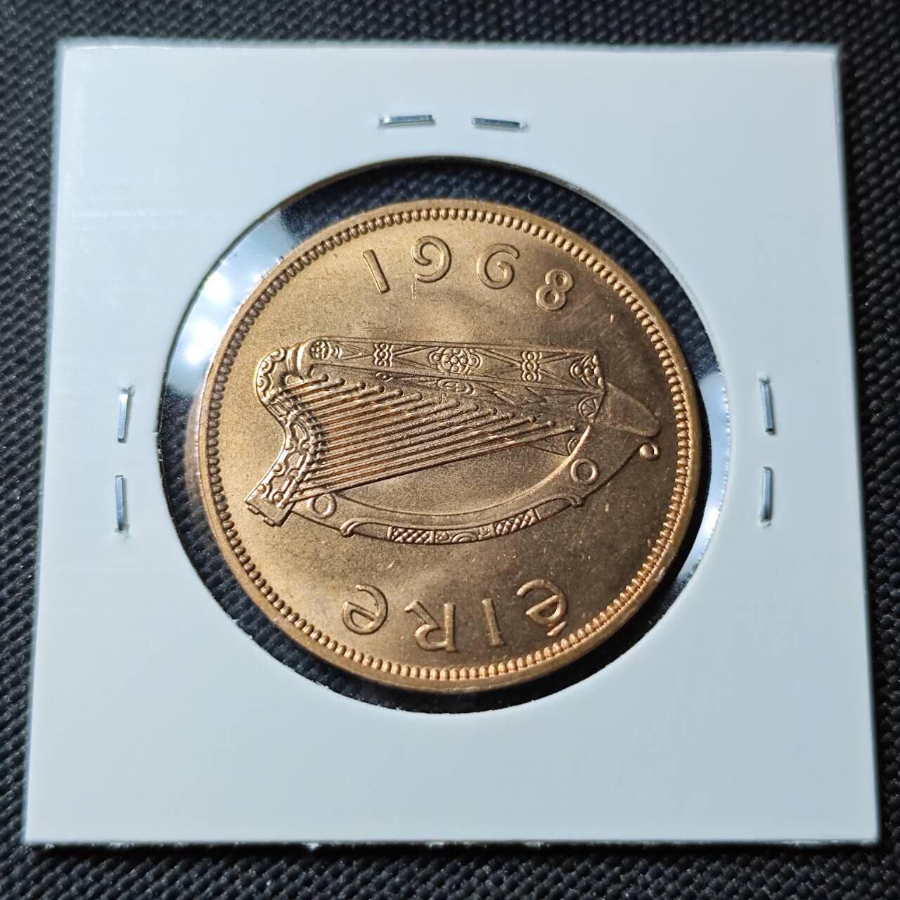 KK钱币收藏小铺   第403期 2月预留时间 周末发货  爱尔兰1便士 母鸡铜币 好品