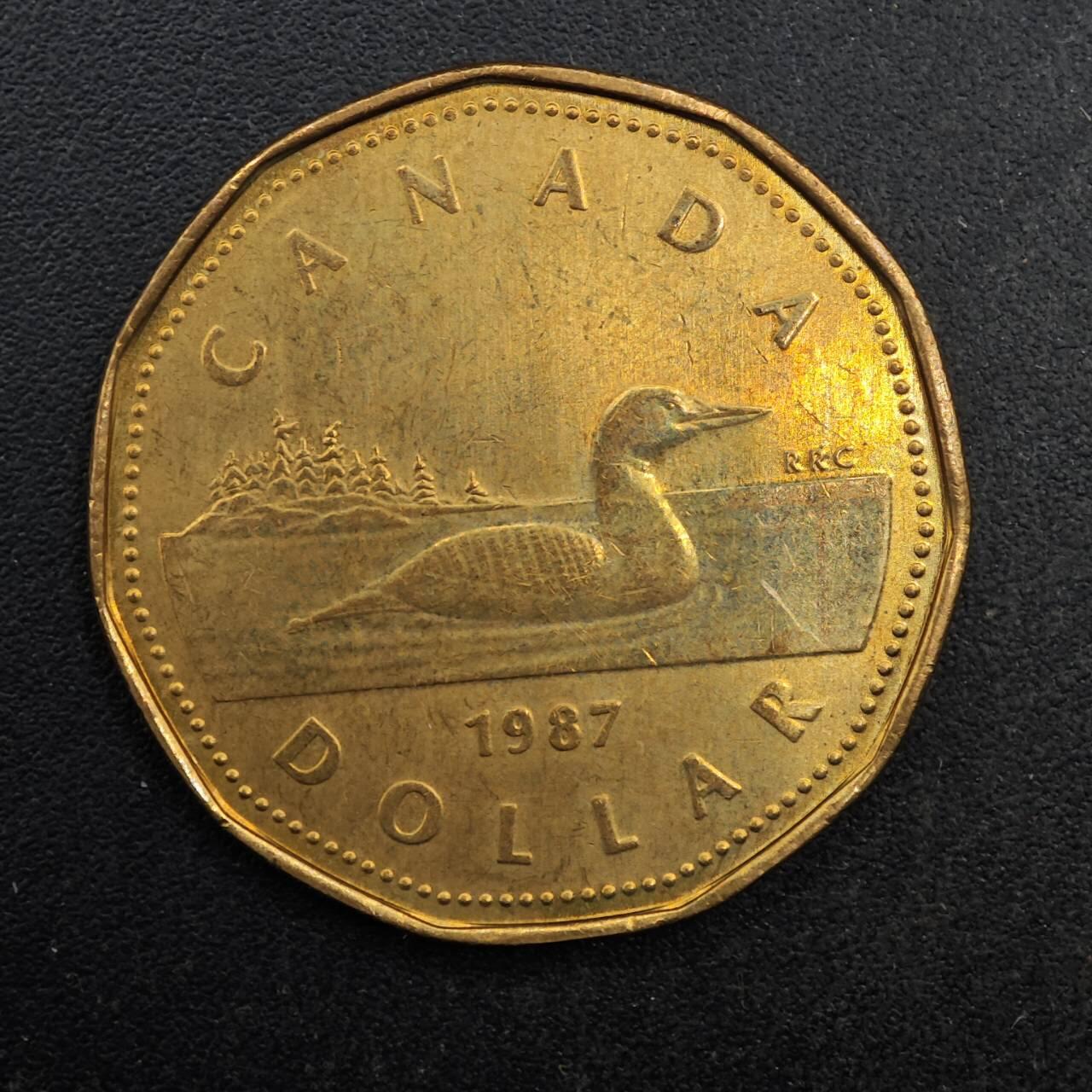 【淘币小摊】实时拍第八百七十七拍   散币场    每周一统一发货 加拿大1987年一元铜币