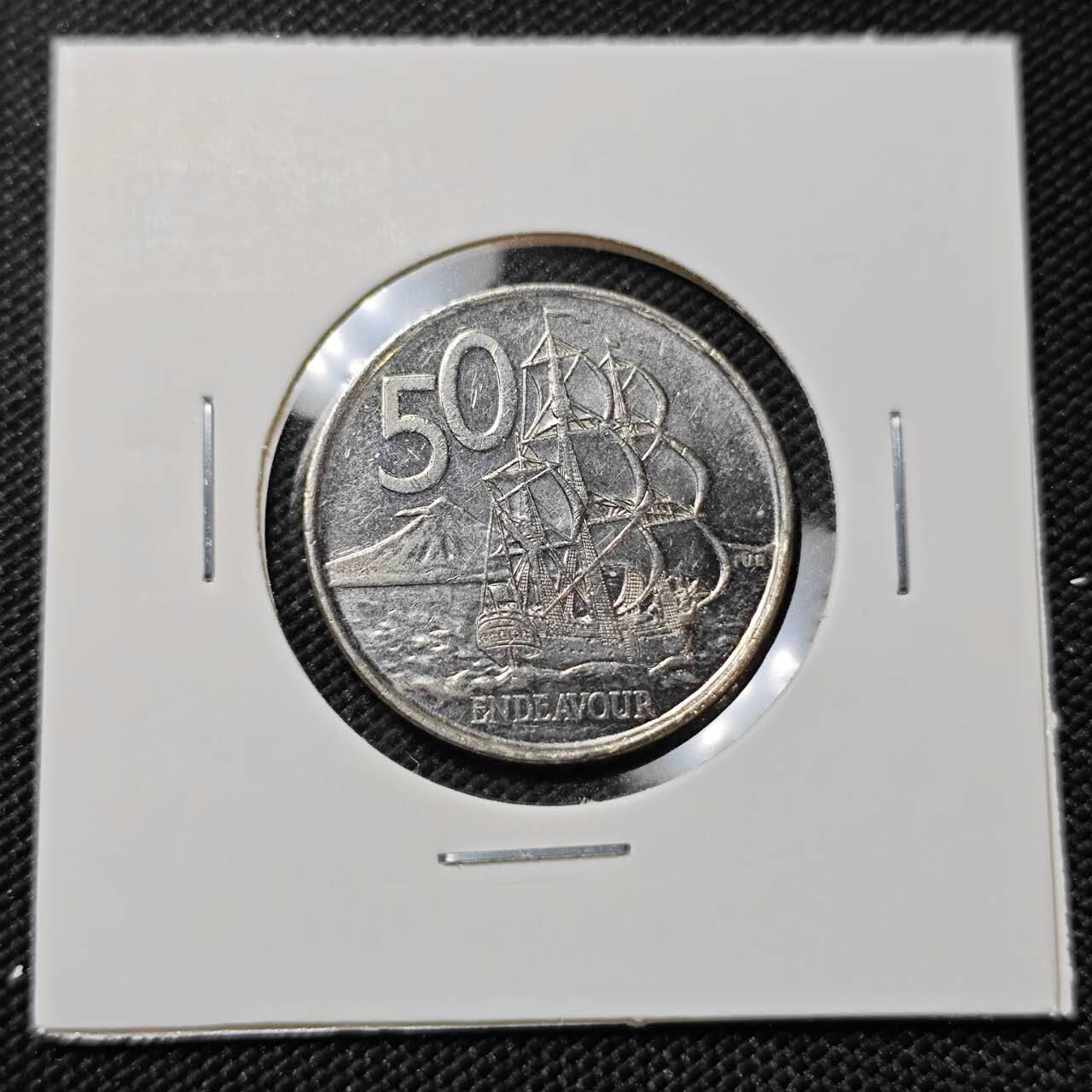 KK钱币收藏小铺   第403期 2月预留时间 周末发货  新西兰50分