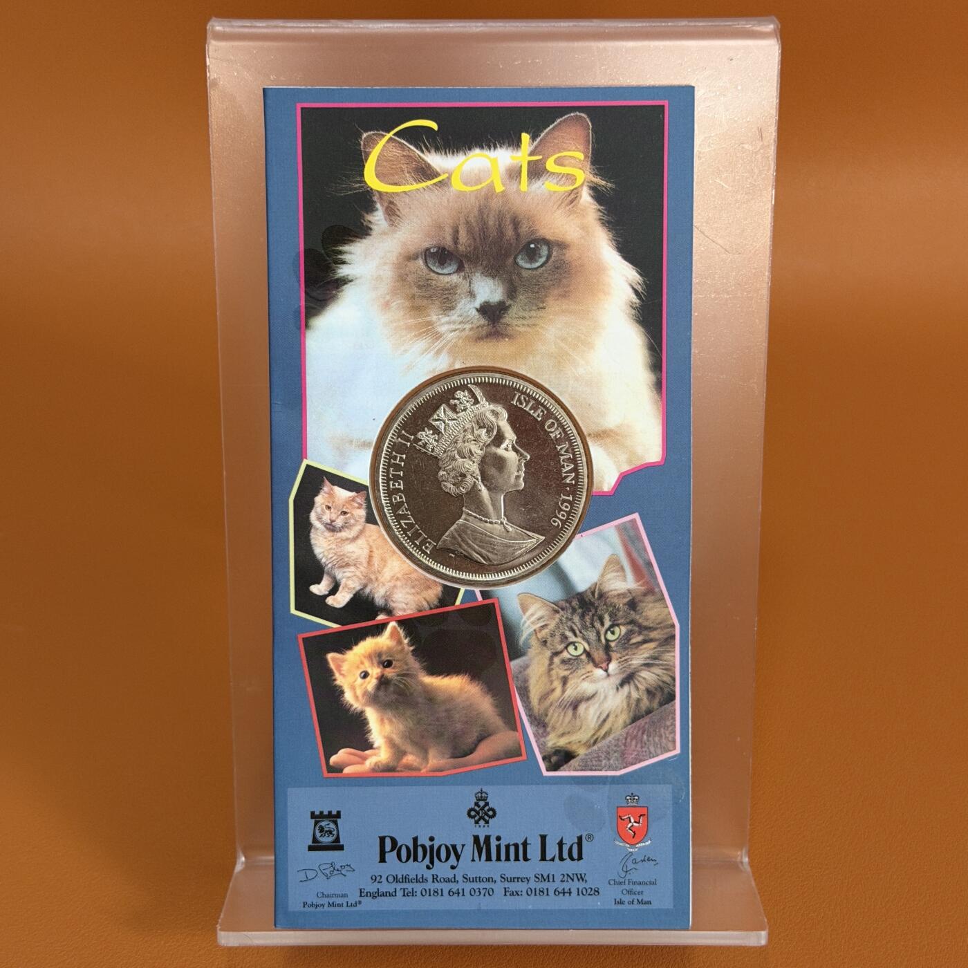 ＜星葵🌻钱币社＞硬币场·第71期·3月10日发货 马恩岛1996年缅甸猫卡装1克朗纪念币