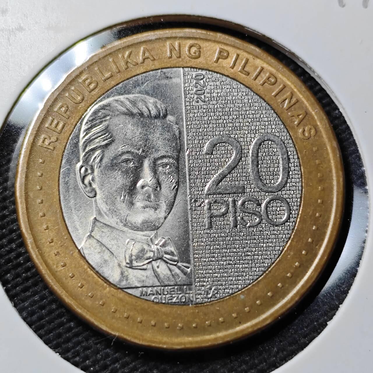 KK钱币收藏小铺   第402期 2月预留时间 周末发货  菲律宾20比索双色币