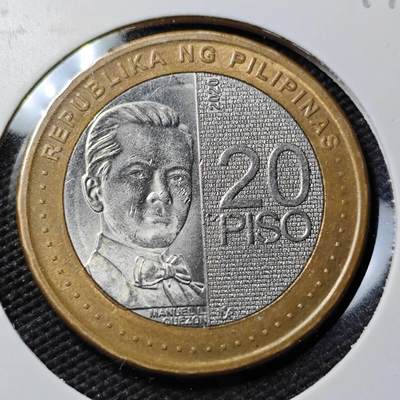 KK钱币收藏小铺   第402期 2月预留时间 周末发货 -  菲律宾20比索双色币
