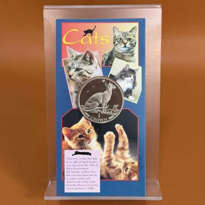 ＜星葵🌻钱币社＞硬币场·第71期·3月10日发货 - 马恩岛1992年暹罗猫卡装1克朗纪念币