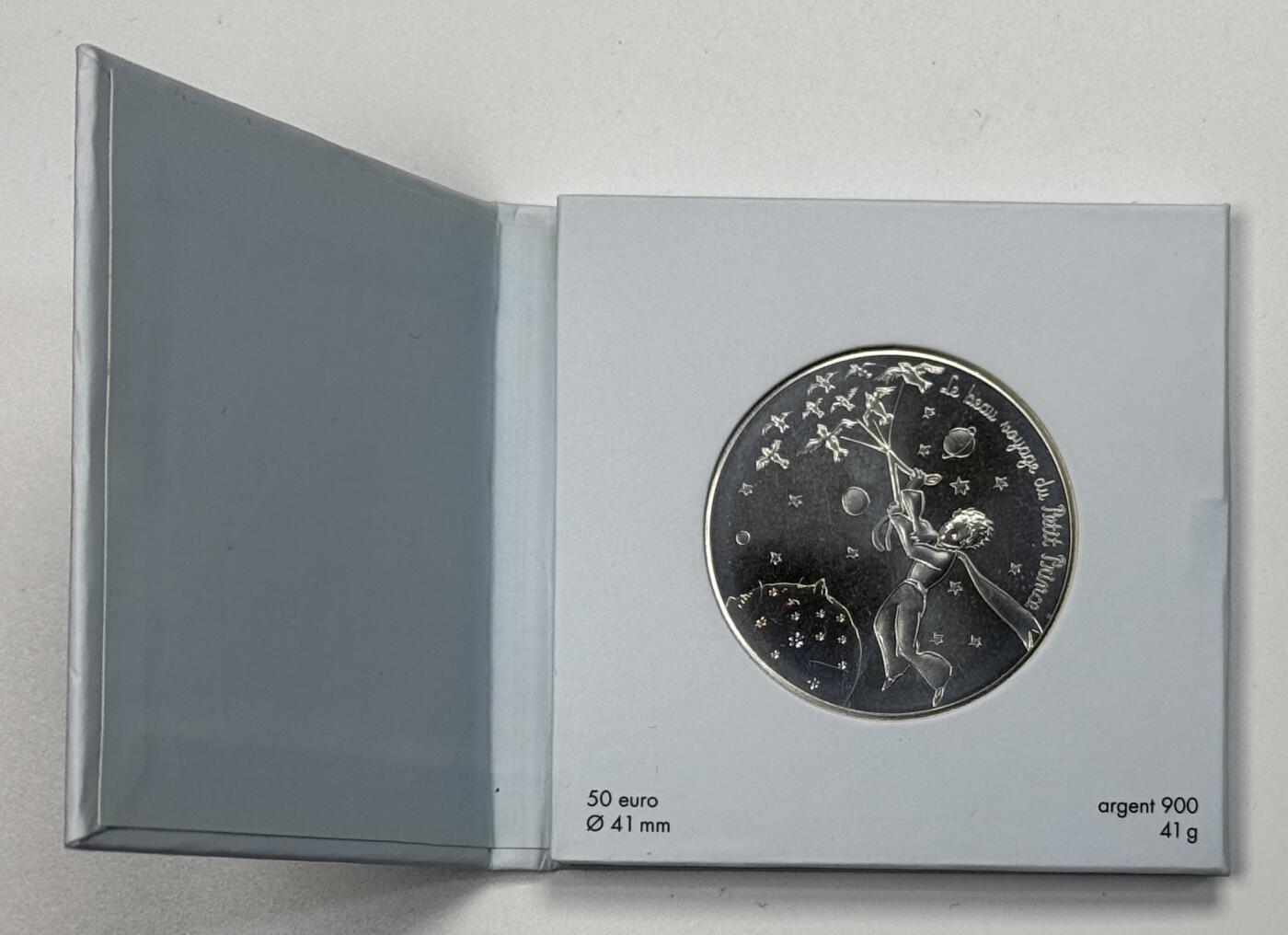 S&S Numismatic世界钱币-拍卖 第121期  法国2016年 小王子的美丽旅程-与鸟儿一起飞翔 50欧元纪念银币 官方卡币 41克900银