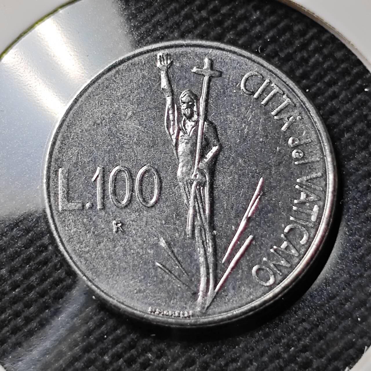 KK钱币收藏小铺   第403期 2月预留时间 周末发货 梵蒂冈100里拉