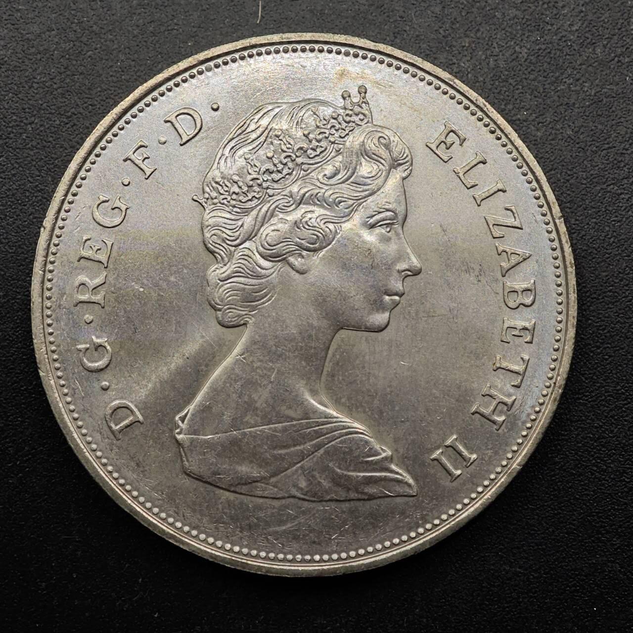  【淘币小摊】限时拍第八百七十八拍   克朗币邮币封场    每周一统一发货 英国1980年女王母亲克朗纪念币