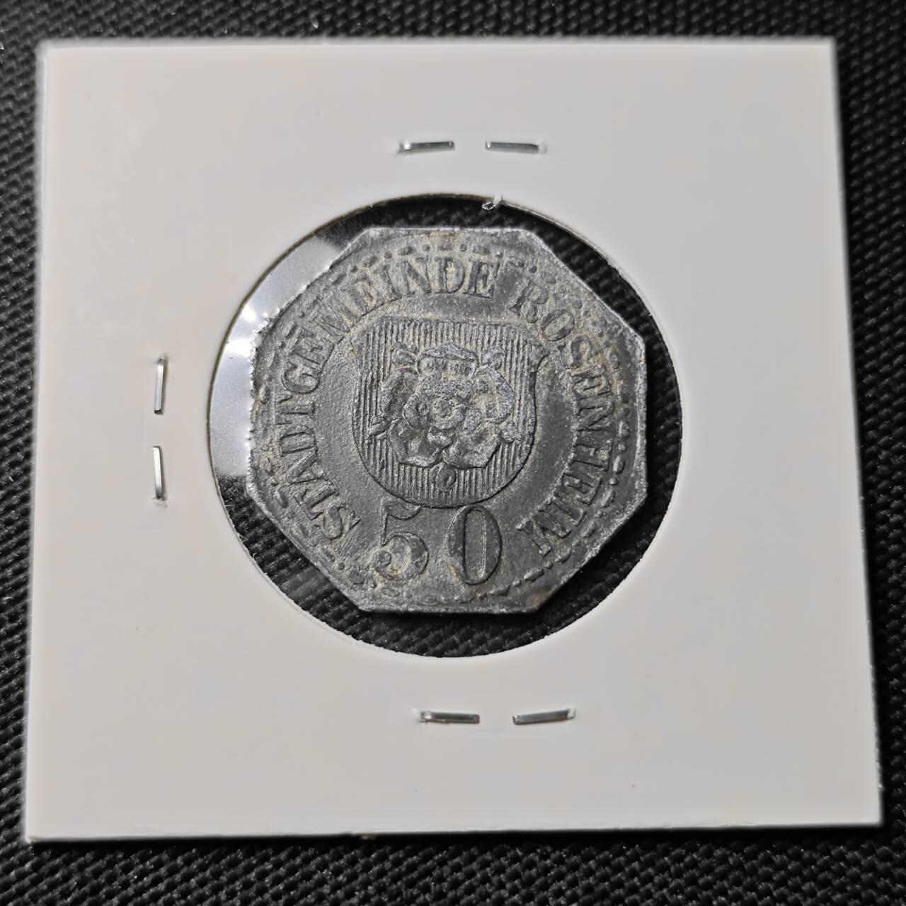 KK钱币收藏小铺   第402期 2月预留时间 周末发货  德紧50芬尼