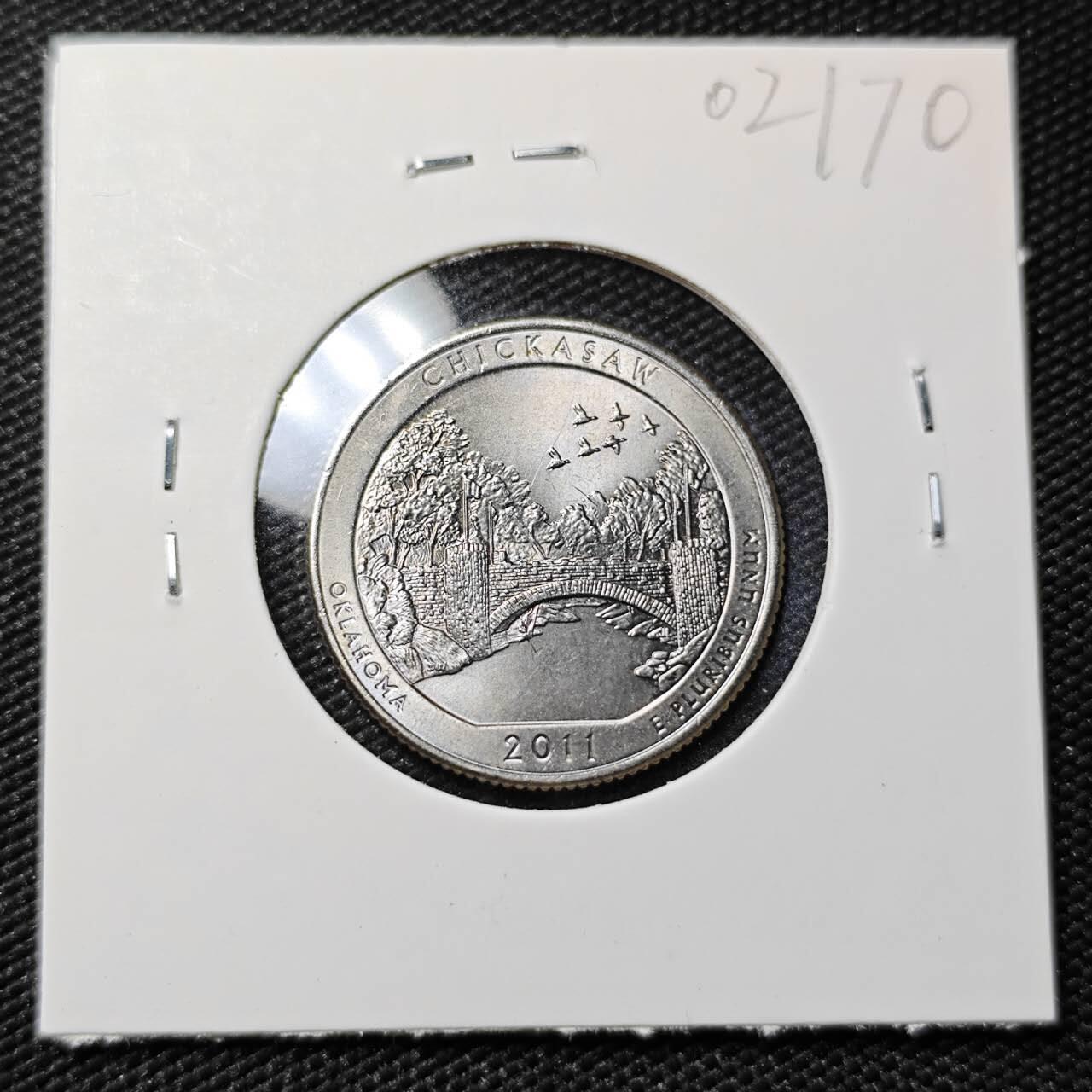 KK钱币收藏小铺   第402期 2月预留时间 周末发货  2011美国25分纪念币 好品