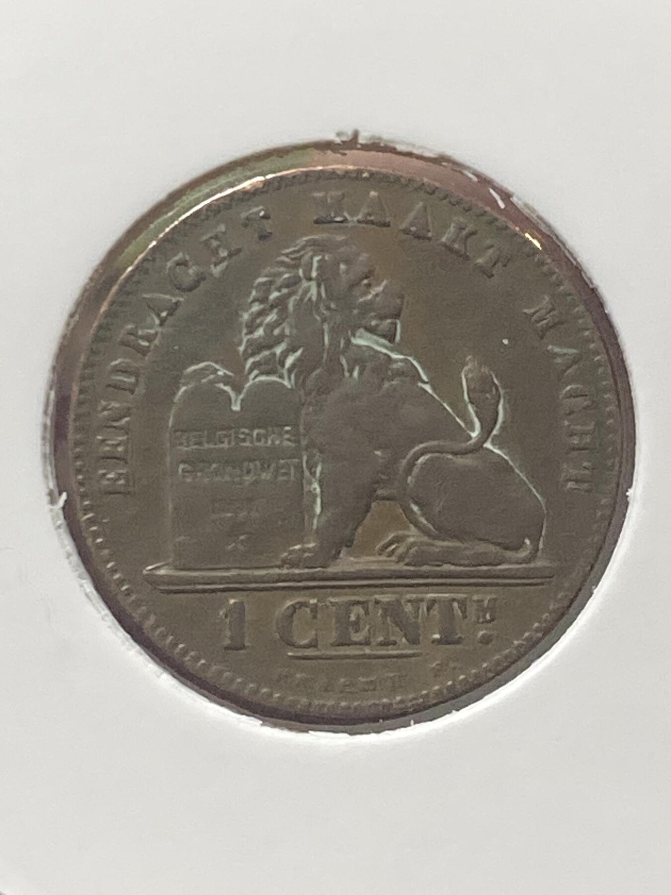 2026年第三十四场(总第二百零三场）外国精品纸夹币场(免佣金) 比利时🇧🇪1901年1分(利奥波德二世时期第一版，荷语版)