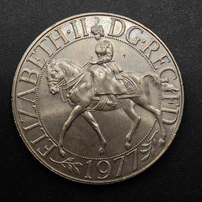  【淘币小摊】限时拍第八百七十九拍   克朗币邮币封场    每周一统一发货 - 英国1977年女王登基银禧克朗纪念币