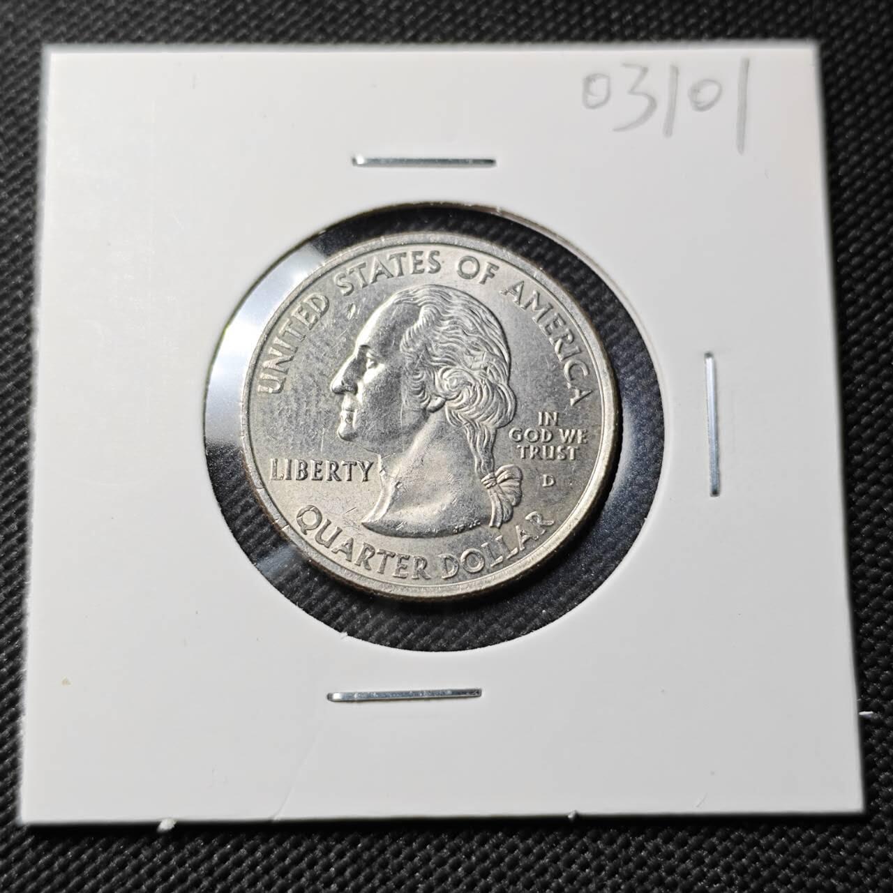 KK钱币收藏小铺   第403期 2月预留时间 周末发货 2000美国25分 纪念币